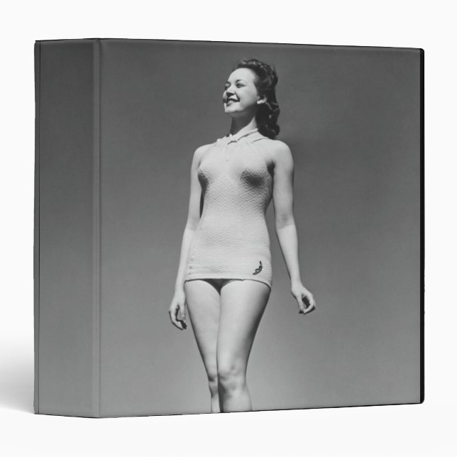 Woman in Swimsuit 3 Ring Binder (Front/Spine)