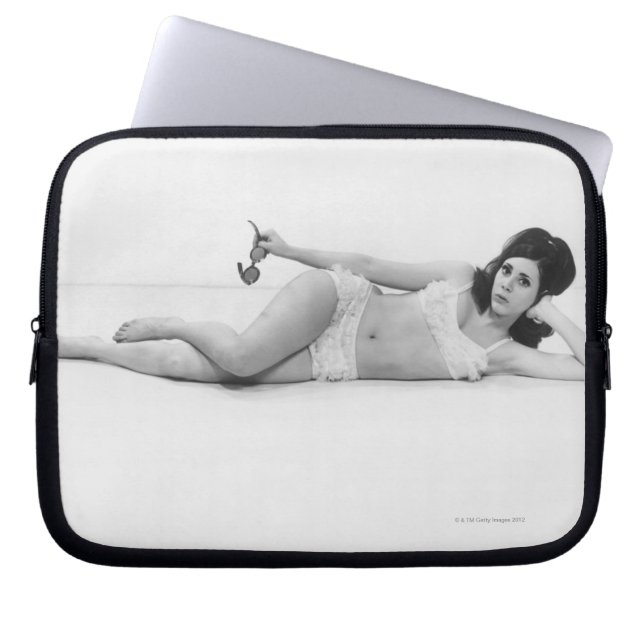 Woman in Swimwear Laptop Sleeve (Front)