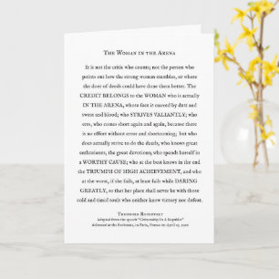 Woman in the Arena Inspirational Greeting Card
