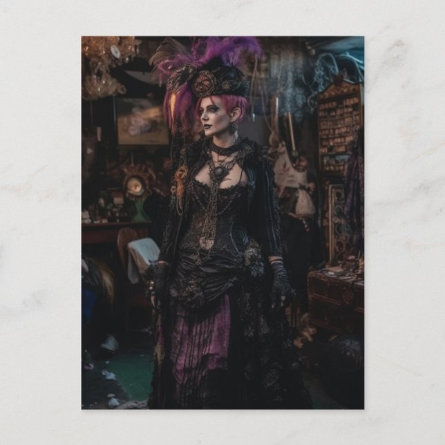 Woman in the Costume Shop Postcard (Front)