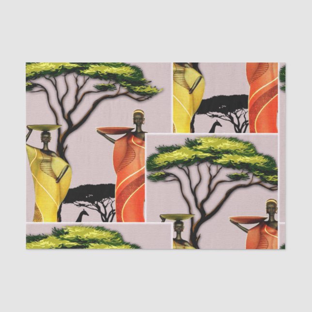 Woman in the Garden Tissue Paper (Front)