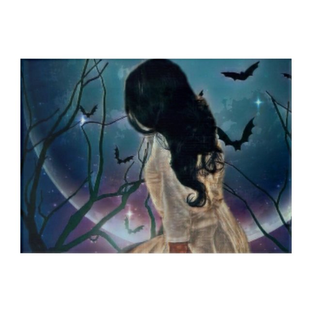 Woman in The Woods Acrylic Print (Front)