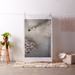  Woman in White Portrait &amp; hanging Wisteria Art Fabric