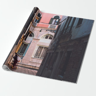 WOMAN IN WHITE SHIRT AND BLACK PANTS WALKING ON SI WRAPPING PAPER