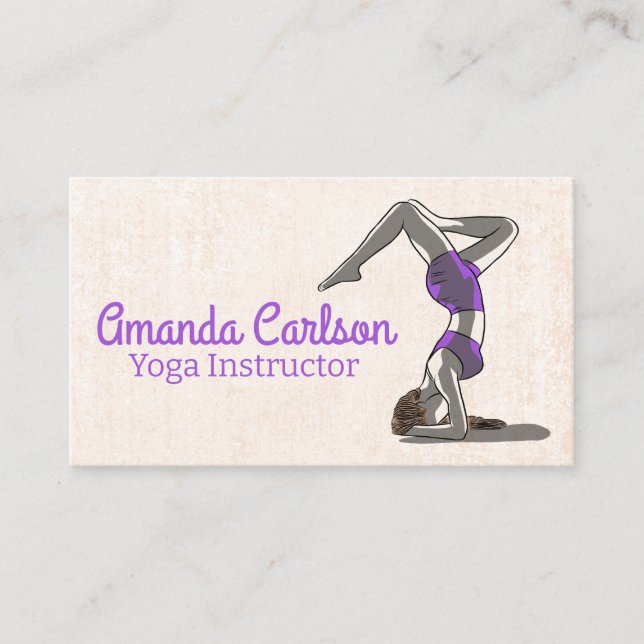 Woman in Yoga Pose Business Card (Front)