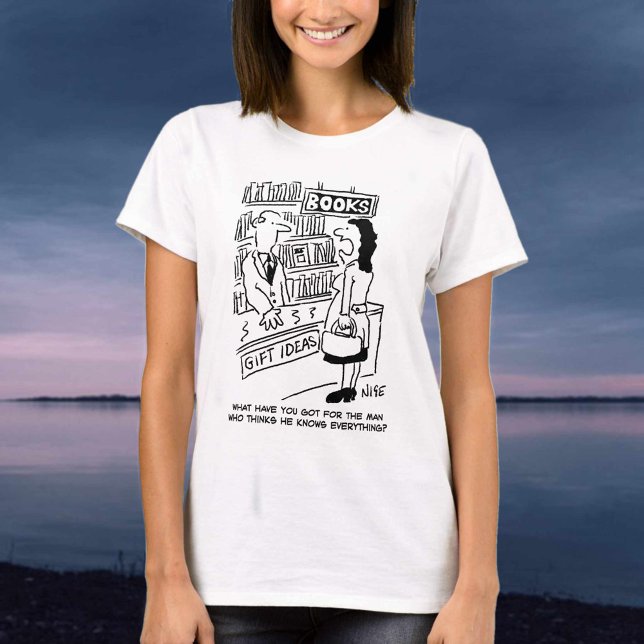 Woman inquires at a Bookshop T-Shirt (Creator Uploaded)