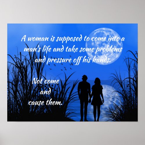 Woman Into a Mans Life Poster