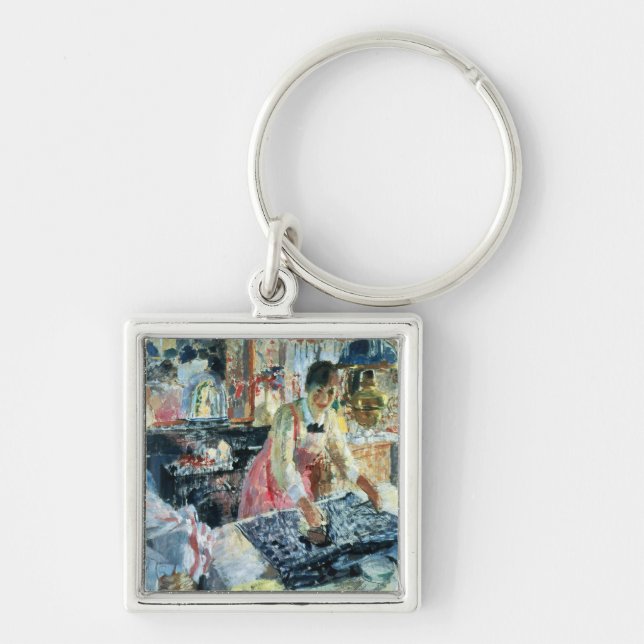 Woman Ironing, 1912 Keychain (Front)