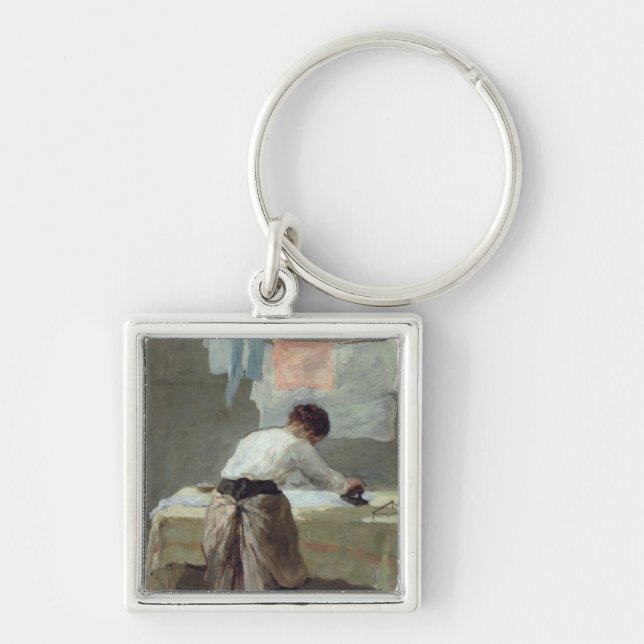 Woman Ironing Keychain (Front)