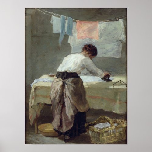 Woman Ironing Poster