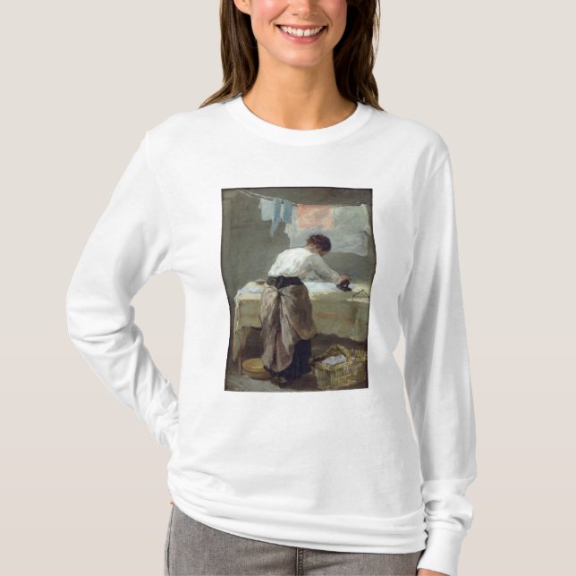 Woman Ironing T-Shirt (Front)