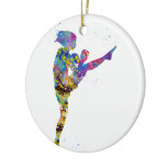 Woman kickboxer ceramic ornament Woman kickboxer ceramic ornament