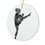 Woman kickboxer ceramic ornament Woman kickboxer ceramic ornament