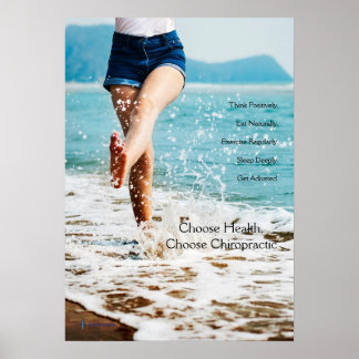 Woman Kicking Water Chiropractic Poster