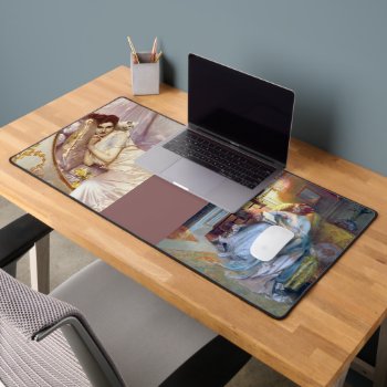 Woman Lady Reading Letter Romantic Desk Mat Gift by EDDESIGNS at Zazzle