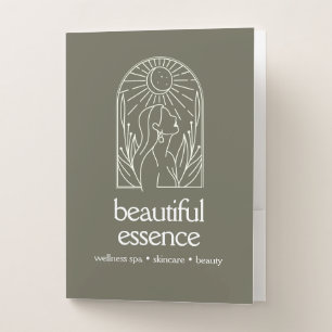 Woman Leaves Moon Arch SAGE Wellness Day Spa Pocket Folder