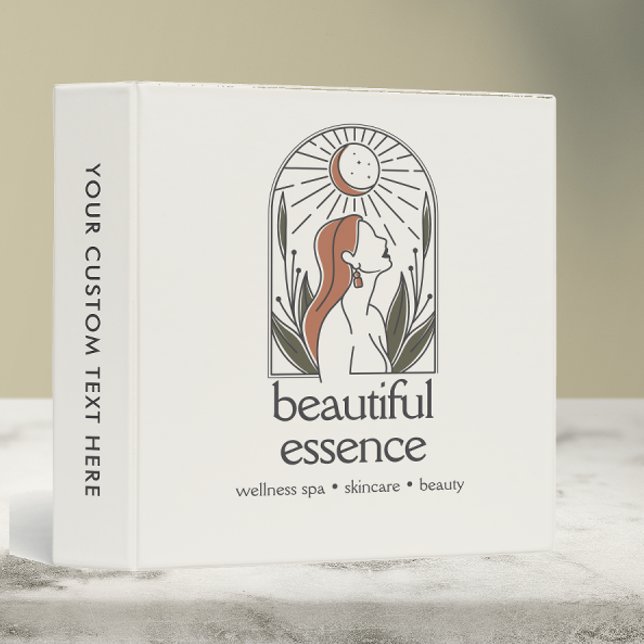 Woman Leaves Moon Arch SKINCARE Wellness Day Spa 3 Ring Binder (Creator Uploaded)