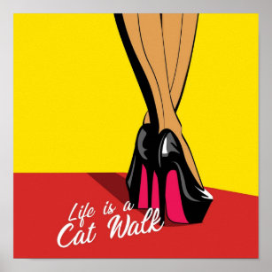 Red Bottom Heels Louboutin Classic Black Pumps Poster, Zazzle