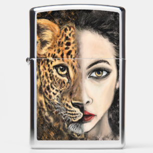 Woman Leopard Zippo Lighter
