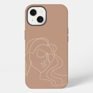 woman line art iPhone case