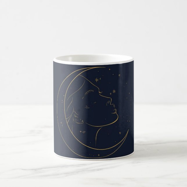 Woman Line Art Personalized Poster Coffee Mug (Center)