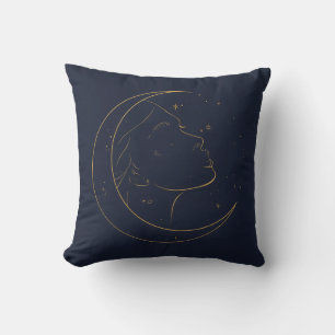 Woman Line Art Personalized Poster Throw Pillow
