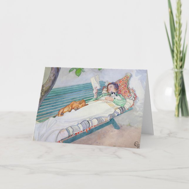 Woman Lying on a Bench, 1913 Card (Front)