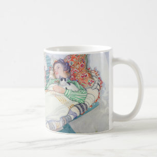Woman Lying on a Bench, 1913 (w/c on paper) Coffee Mug