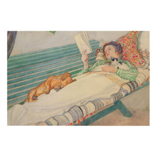 Woman Lying on a Bench, 1913 Wood Wall Art
