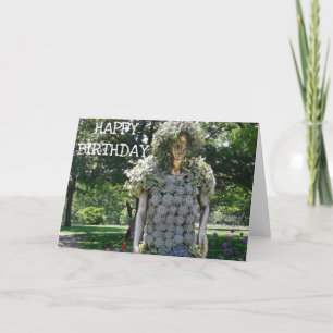 Woman Made of Succulents Birthday Card