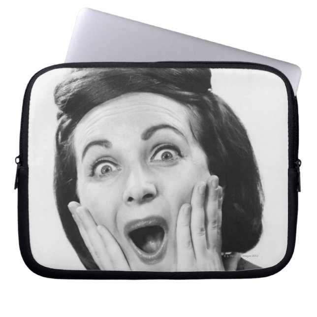 Woman Making Face Laptop Sleeve (Front)
