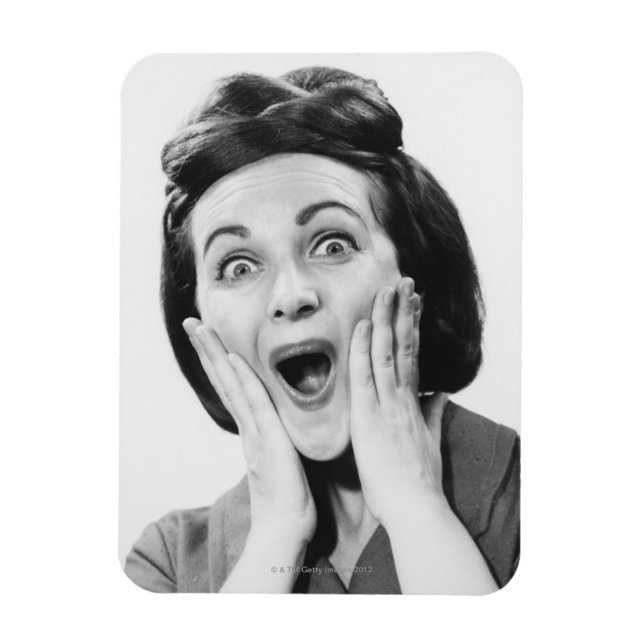 Woman Making Face Magnet (Vertical)