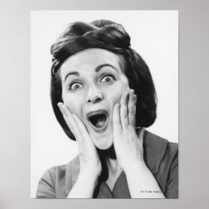 Woman Making Face Poster