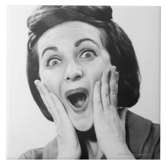 Woman Making Face Tile (Front)