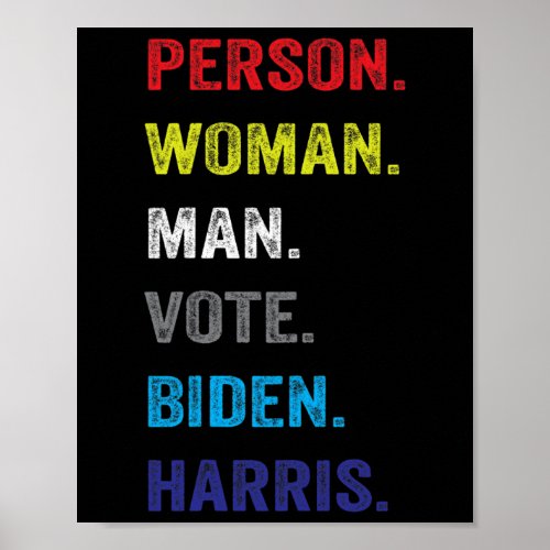 Woman Man Vote Biden Harris  Poster
