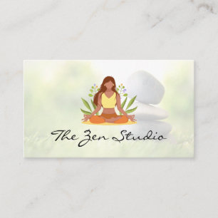 Woman Meditating   Stacked Stones  Appointment Card