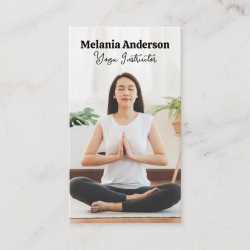 Woman Meditating  Yoga Business Card