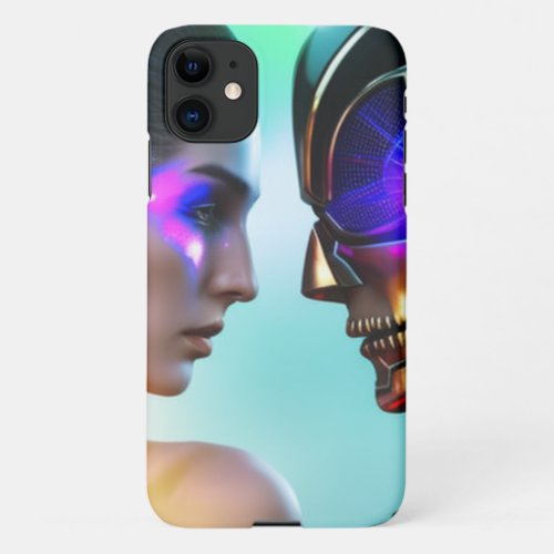 Woman meets Cyborg  iPhone Case