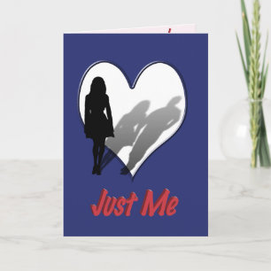 Woman Missing Man Silhouette Card