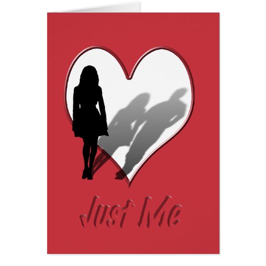 Woman Missing Man Silhouette Cards (Front)