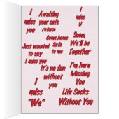 Woman Missing Man Silhouette Cards (Inside (Right))