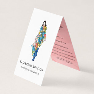 Woman Model Fashion Coordinator  Business Card