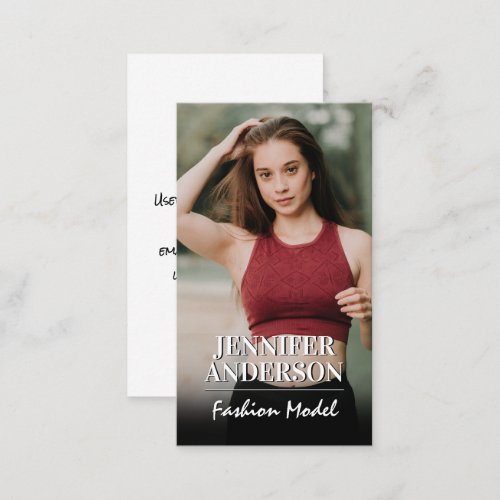 Woman Model in Sports Wear Business Card