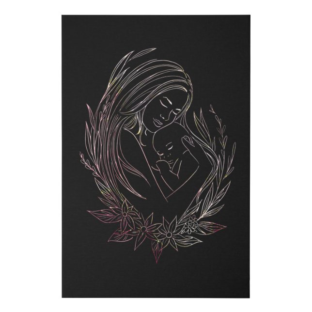 Woman Mother Baby Midwife Doula Faux Canvas Print (Front)