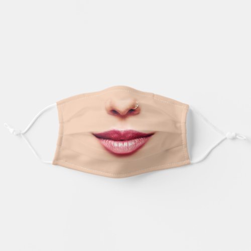 Woman Nose Ring and Lips Adult Cloth Face Mask