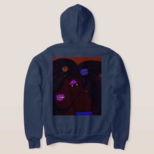 Woman of Color Animation Hoodie (Laydown Back)