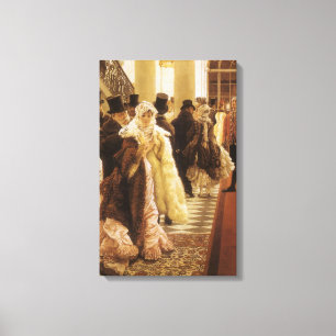 Woman of Fashion by Tissot, Vintage Victorian Art Canvas Print