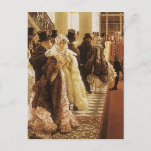 Woman of Fashion by Tissot Vintage Victorian Art Postcard