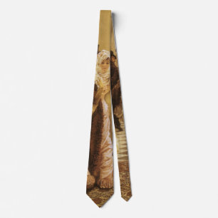 Woman of Fashion by Tissot, Vintage Victorian Art Tie