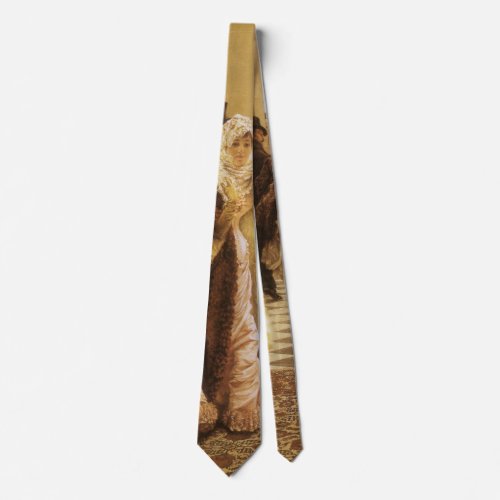 Woman of Fashion by Tissot Vintage Victorian Art Tie